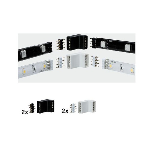 [PAU70334] Lot de 4 connecteurs enfichables Function YourLED blanc noir