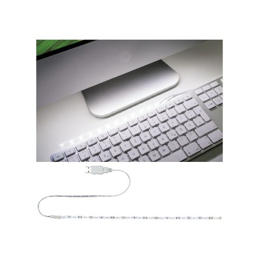 [PAU70455] Ruban USB 30cm blanc lumière du jour 1,5W 5V blanc mat/plastique