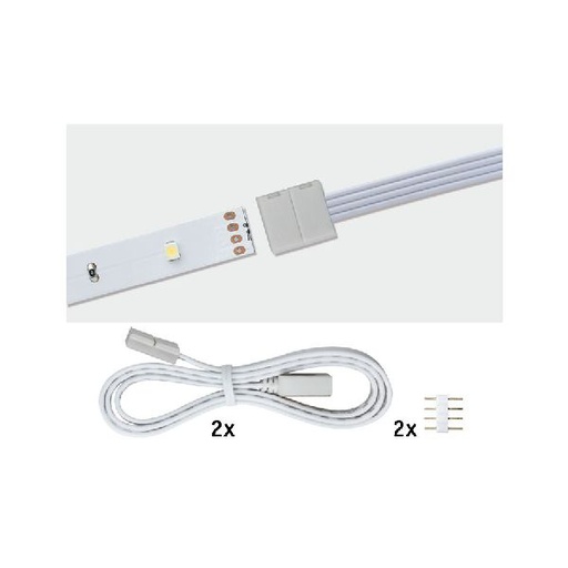 [PAU70488] Function YourLED ECO Clip-connecteur 50cm pack de 2 blanc synthétique