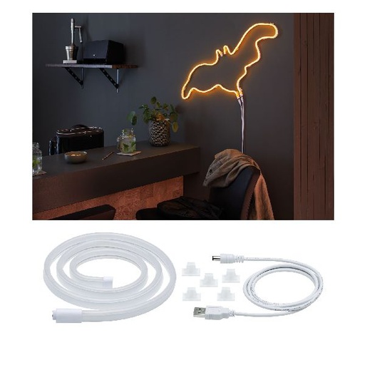 [PAU70562] Strip USB Neon Colorflex Orange 1m 4,5W 5V blanc plastique