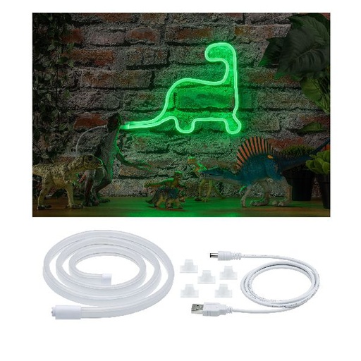 [PAU70563] Strip USB Neon Colorflex vert 1m 4,5W 5V blanc plastique