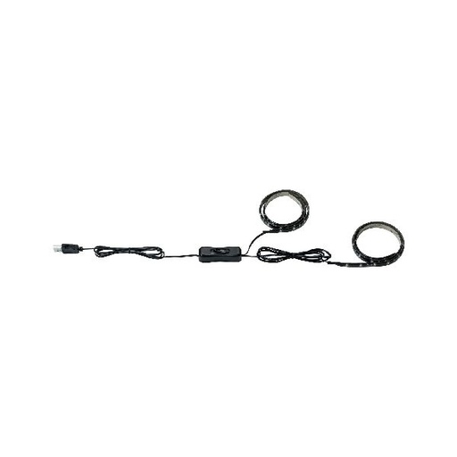 [PAU70705] Function USB-Stripe 2x50 cm Blanc chaud 2W 5V Noir Métal/plastique