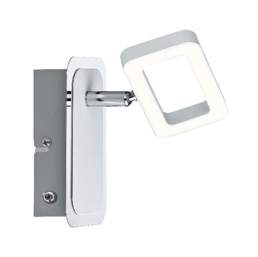 [PAU66638] Spots Frame 1x4,5W Blanc Dépoli/Chrome 230V Métal