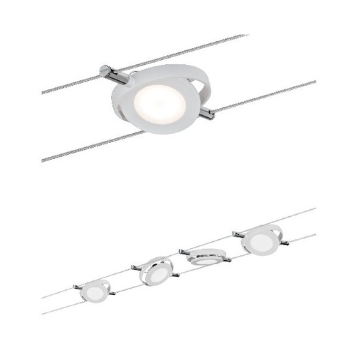 [PAU94105] Kit câble DC LED kit RoundMac 4x4W blanc mat 230V/12V DC 30VA métal