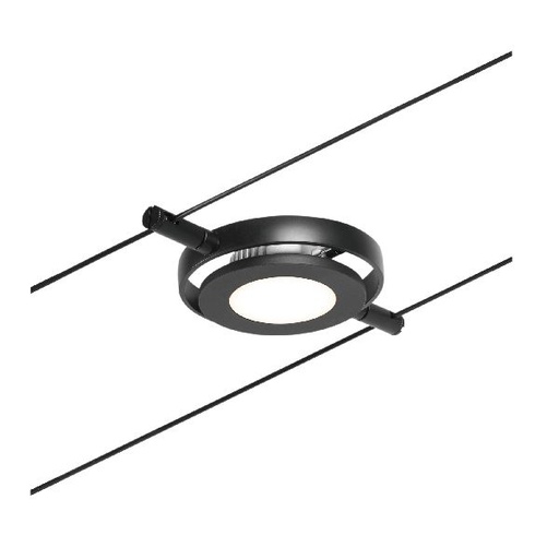 [PAU94419] Spot Corduo Wire System RoundMac 4,5W Noir dép/chrome 12V CC Syn 3000K