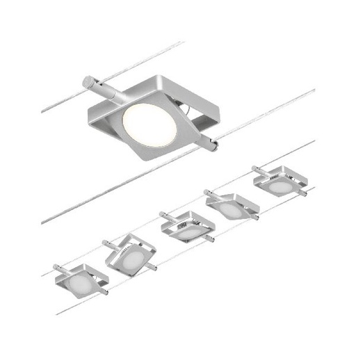 [PAU94420] Kit Corduo Wire System MacLED 5x4,5W Chrome dép/chrome 12V CC 60VA Syn 3000K