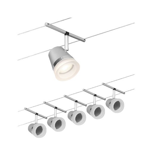 [PAU94459] Kit Wire Systems CC Cone max5x10W Chrome dép/chrome GU5,3 12V CC 60VA Syn/Métal