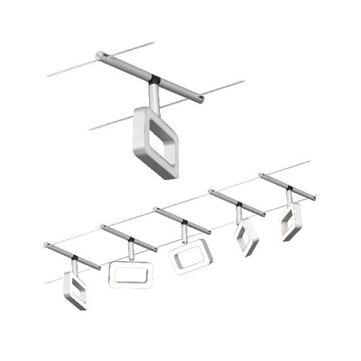 [PAU94481] Corduo Wire System CC Frame 5x4,8W Cr dép/Chrome 230 V/12 CC 60VA Syn 3000K