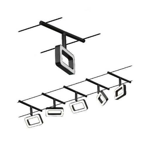 [PAU94485] Corduo Wire System CC Frame 5x4,8W Nr dép/Chrome 230 V/12 CC 60VA Syn 3000K