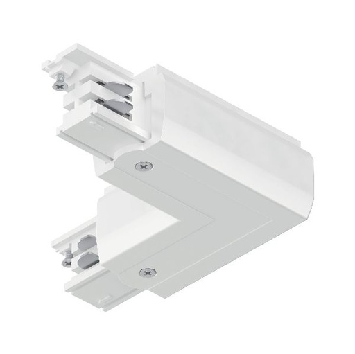 [PAU91373] Connecteur en L ProRail3 Terre ext Blanc 230V métal/plastique 3 phases