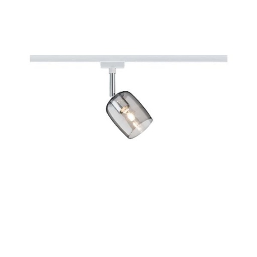 [PAU95344] Spot Système URail Blossom max 1x10W G9 Blanc/Gris transparent 230V Métal/Verre