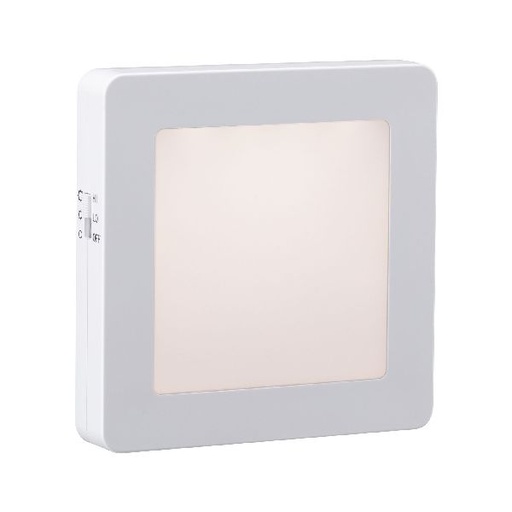 [PAU92493] Prise veilleuse AS Esby carré Blanc 3lm 3000K Sensor
