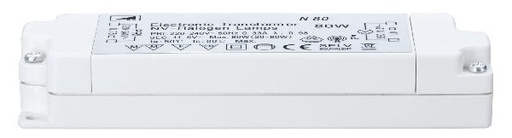 [PAU3650] Nice Price VDE Transformateur électronique 20-80W 230/12V 80VA Blanc