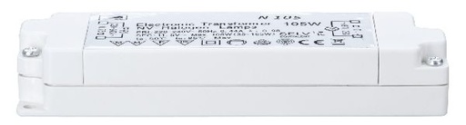 [PAU3651] Nice Price VDE Transformateur électronique 35-105W 230/12V 105VA Blanc