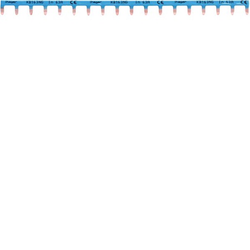 [HAG-KB163NG] Barre de pontage 1P 63A languette 10mm² bleu 18M KB163NG