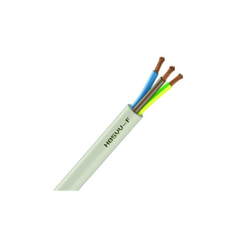 Câble électrique souple H05VV-F blanc 3G2.5 mm² - couronne de 100m