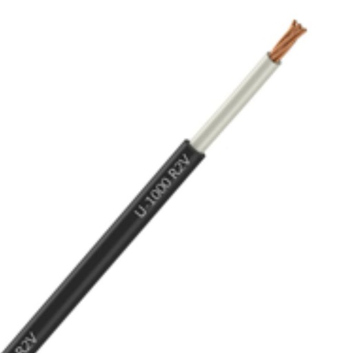 [CAB-1585/1] Câble Électrique U-1000 R2V 1X120 mm² Cuivre Rigide Noir - Prix au m