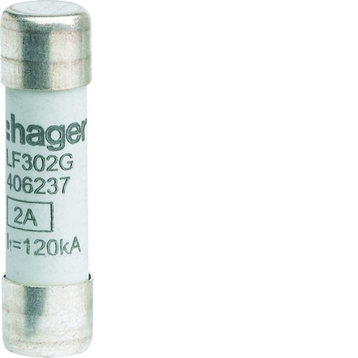 [HAG-LF302G] Cartouche Fusible cylindrique 10x38mm gG 2A 500V AC 120kA LF302G
