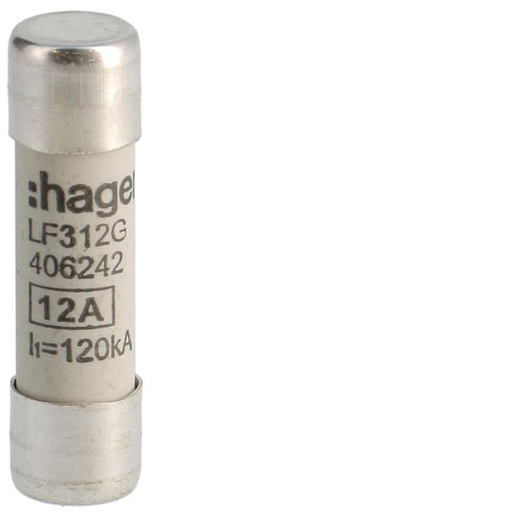 [HAG-LF312G] Cartouche Fusible cylindrique 10x38mm gG 12A 500V AC 120kA LF312G