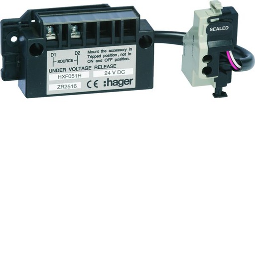 [HAG-HXF051H] Bobine à manque de tension retardée h3 24 - 24VDC pour h1000-h1600 4P HXF051H