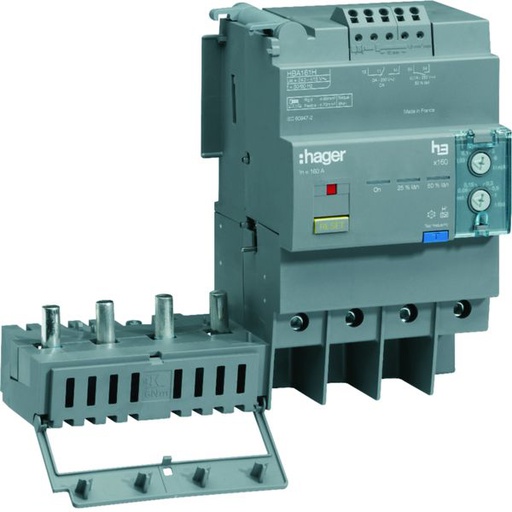 [HAG-HBA161H] Bloc différentiel x160 4P In160A Idn et temporisation réglables HBA161H
