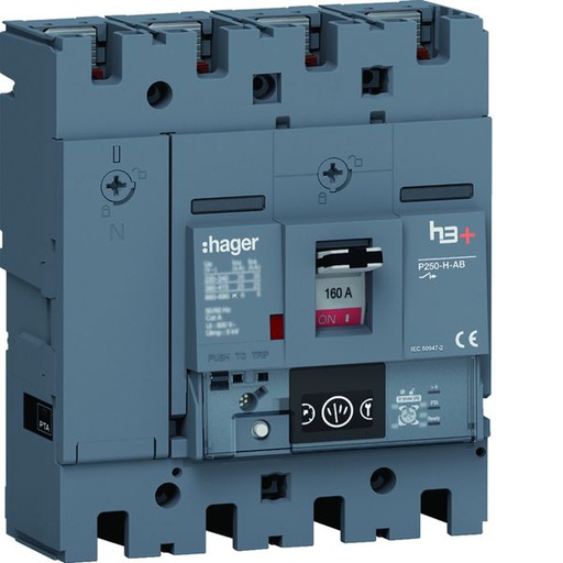 [HAG-HHT161NA] Disjoncteur Boitier Moulé h3+ P250 ENERGY AB 4P4D In160A Icu25kA à plage HHT161NA