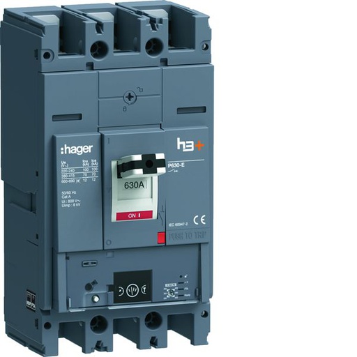 [HAG-HEW630NR] Disjoncteur Boitier Moulé h3+ P630 ENERGY 3P3D In630A Icu70kA à plage HEW630NR