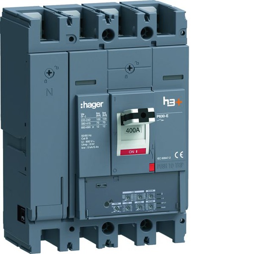 [HAG-HEW401JR] Disjoncteur Boitier Moulé h3+ P630 LSI 4P In400A Icu70kA à plage HEW401JR