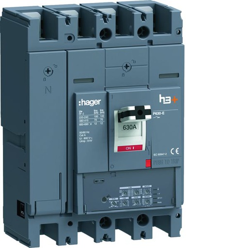[HAG-HEW631JR] Disjoncteur Boitier Moulé h3+ P630 LSI 4P In630A Icu70kA à plage HEW631JR