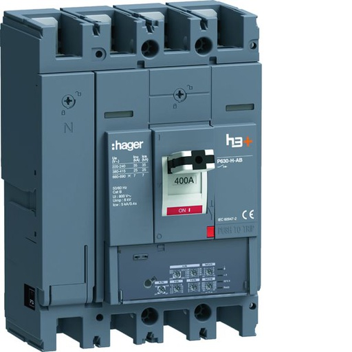[HAG-HHW401JA] Disjoncteur Boitier Moulé h3+ P630 LSI AB 4P4D In400A Icu25kA à plage HHW401JA