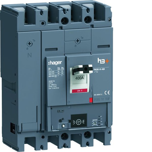 [HAG-HHW401NA] Disjoncteur Boitier Moulé h3+ P630 ENERGY AB 4P4D In400A Icu25kA à plage HHW401NA