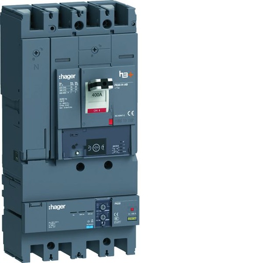 [HAG-HHW401NB] Disjoncteur Boitier Moulé + diff h3+ P630 ENERGY AB 4P4D In400A Icu25kA à plage HHW401NB