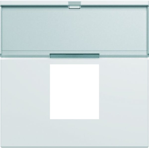 [HAG-WXD206B] Enjoliveur Gallery prise RJ45 avec porte étiquette 2 modules, finition Pure WXD206B
