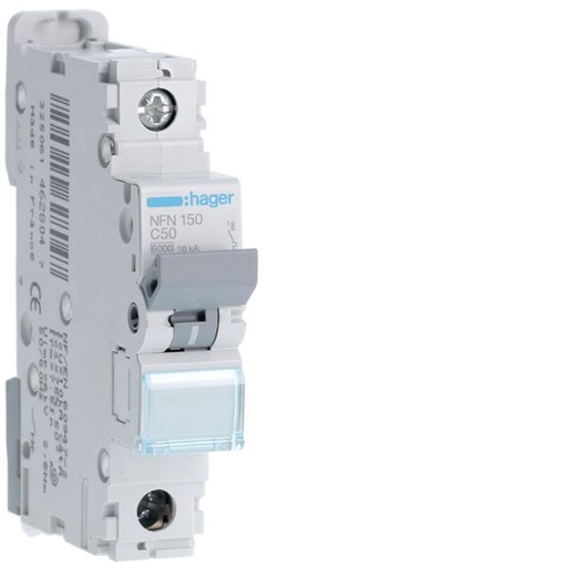 [HAG-NFN150] Disjoncteur 50A 1P 6-10kA Courbe C 1module NFN150