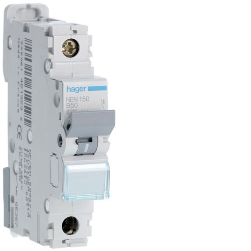 [HAG-NEN150] Disjoncteur 50A 1P 6-10kA Courbe B 1module NEN150