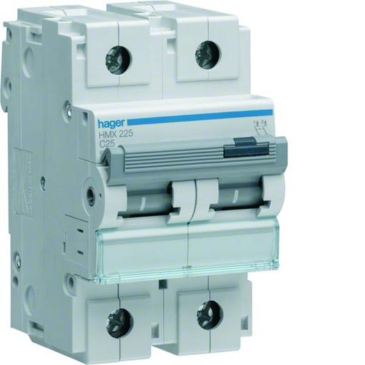 [HAG-HMX225] Disjoncteur 25A 2P 50kA Courbe C 3modules HMX225