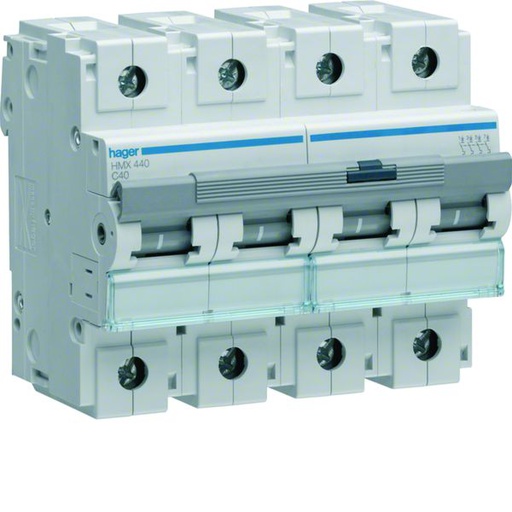 [HAG-HMX440] Disjoncteur 40A 4P 50kA Courbe C 6modules HMX440
