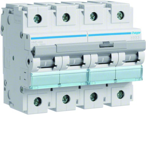 [HAG-HMD499] Disjoncteur 125A 4P 15kA Courbe D 6modules HMD499