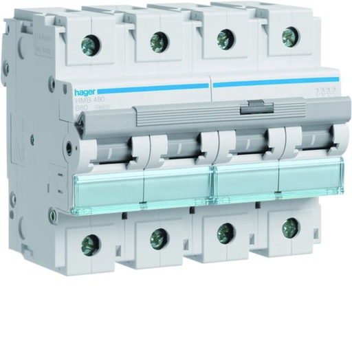 [HAG-HMB480] Disjoncteur 80A 4P 15kA Courbe B 6modules HMB480
