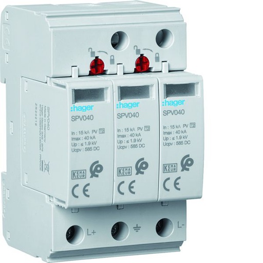 [HAG-SPV340] Parafoudre photovoltaique de type 2 3P 3modules SPV340