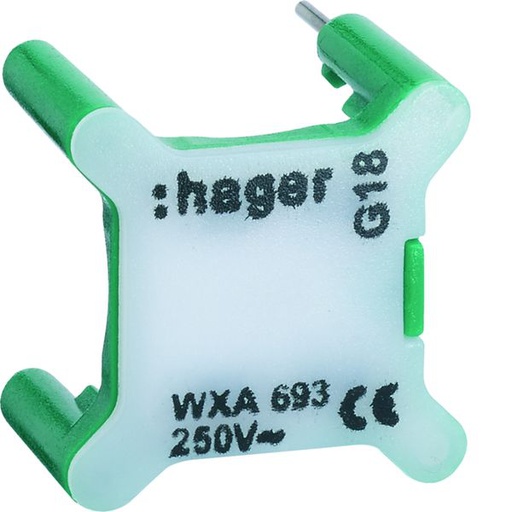[HAG-WXA693] Voyant Gallery pour interrupteur, 230V, Vert WXA693