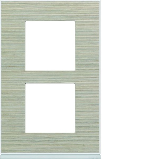 [HAG-WXP2522] Plaque de finition Gallery 2 postes Latté verticale entraxe 57 mm WXP2522