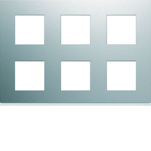 [HAG-WXP0186] Plaque de finition Gallery 12 modules Titane entraxe 71 mm WXP0186
