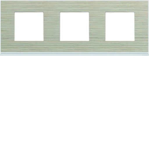 [HAG-WXP2513] Plaque de finition Gallery 3 postes horizontale Latté entraxe 71 mm WXP2513