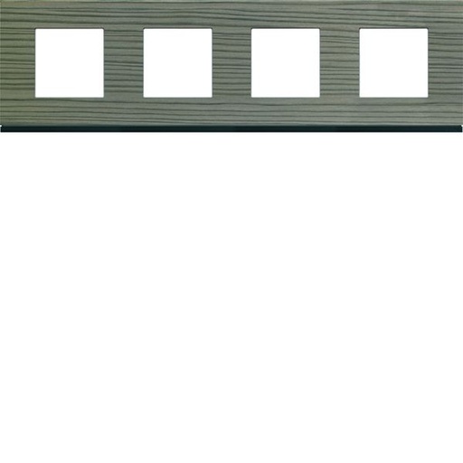 [HAG-WXP4814] Plaque de finition Gallery 4 postes horizontale Grey wood entraxe 71 mm WXP4814