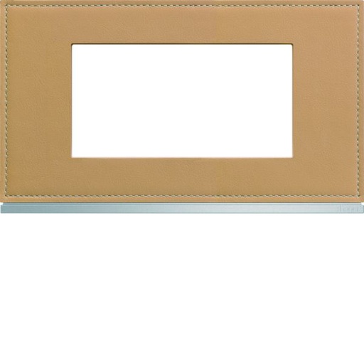 [HAG-WXP5134] Plaque de finition Gallery 4 modules Cord leather entraxe 57 mm WXP5134
