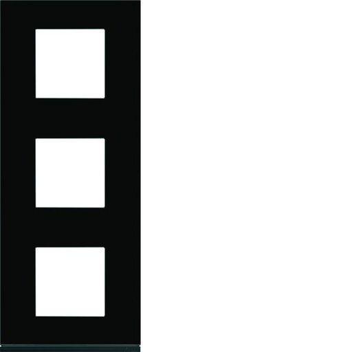 [HAG-WXP4143] Plaque de finition Gallery 3 postes verticale Midnight glass entraxe 71 mm WXP4143