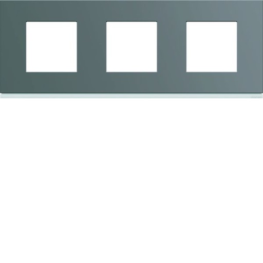[HAG-WXP0913] Plaque de finition Gallery 3 postes horizontale Taupe entraxe 71 mm WXP0913
