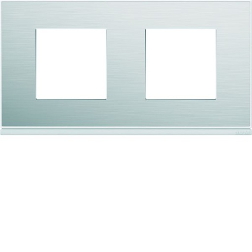 [HAG-WXP2012] Plaque de finition Gallery 2 postes Aluminium horizontale entraxe 71 mm WXP2012