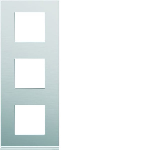 [HAG-WXP2043] Plaque de finition Gallery 3 postes verticale Aluminium entraxe 71 mm WXP2043